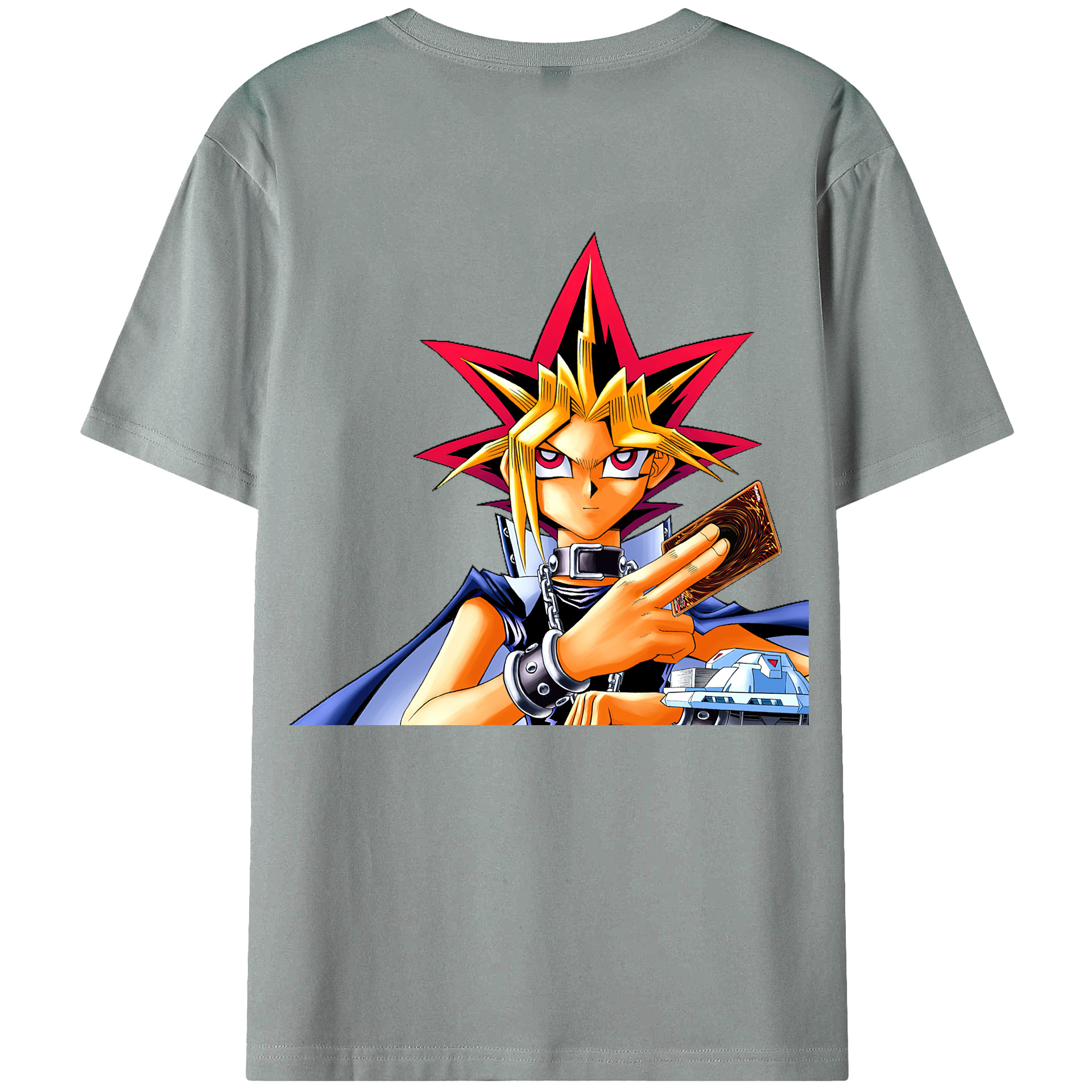 （画像用） 遊☆戯☆王 Yu-Gi-Oh! 綿100％ メンズ半袖Tシャツ（バックプリント） 通気性